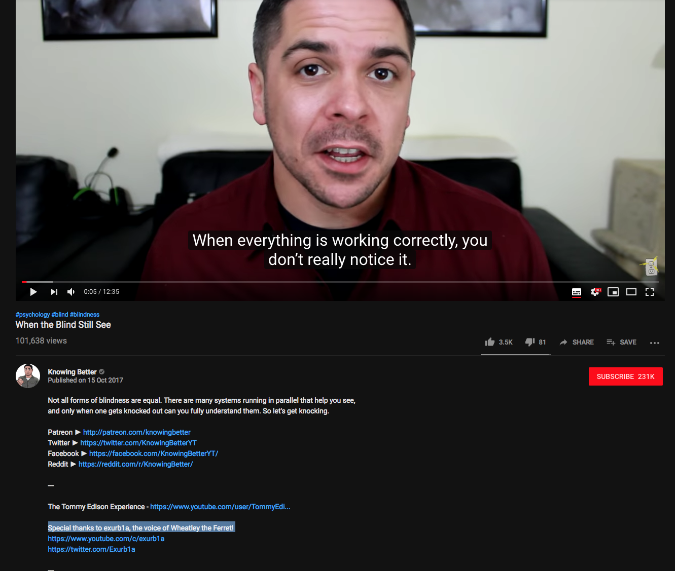 Knowing Better supporting Exurb1a (see description).