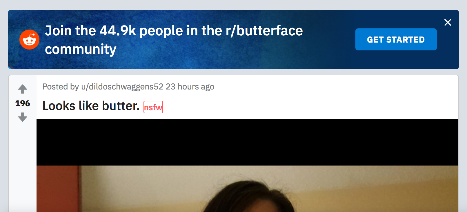 Call for action from Reddit: Join the r/butterface community!