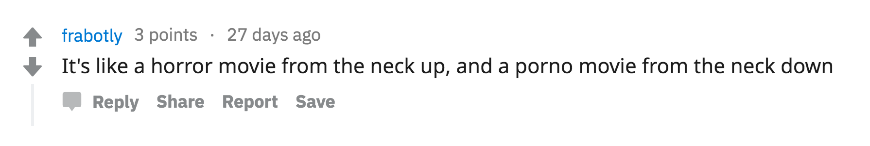 A comment inside the Butterface subreddit.