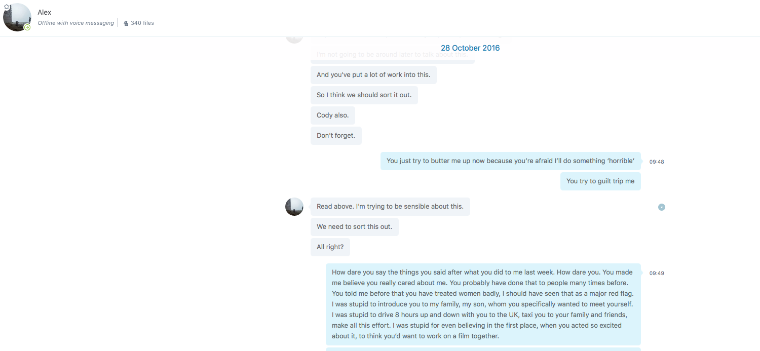 Conversation about the October abuse (2016)