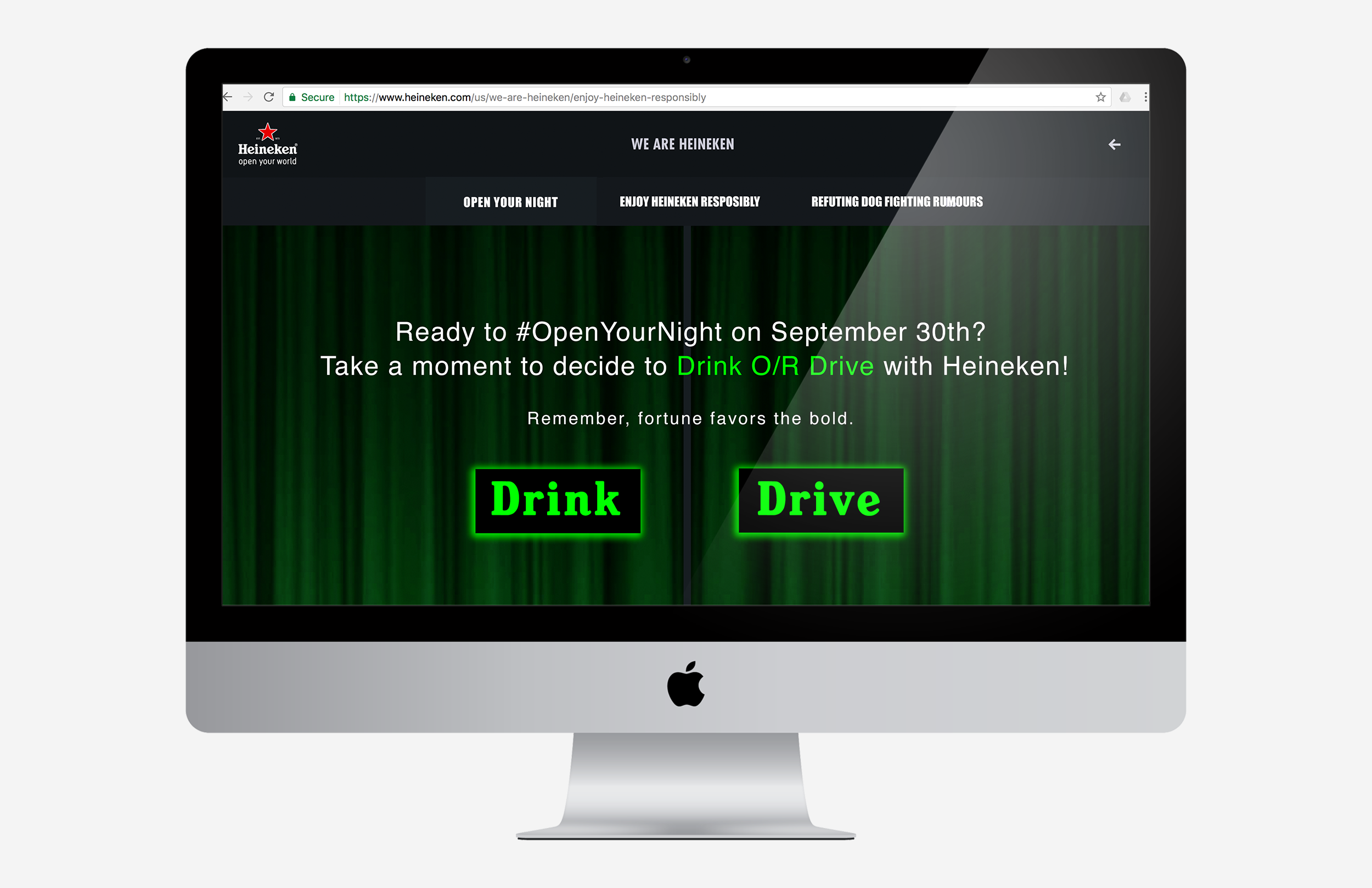  Just the first 500 people who take a moment and choose between drink or drive will be able to RSVP their tickets for the event. 