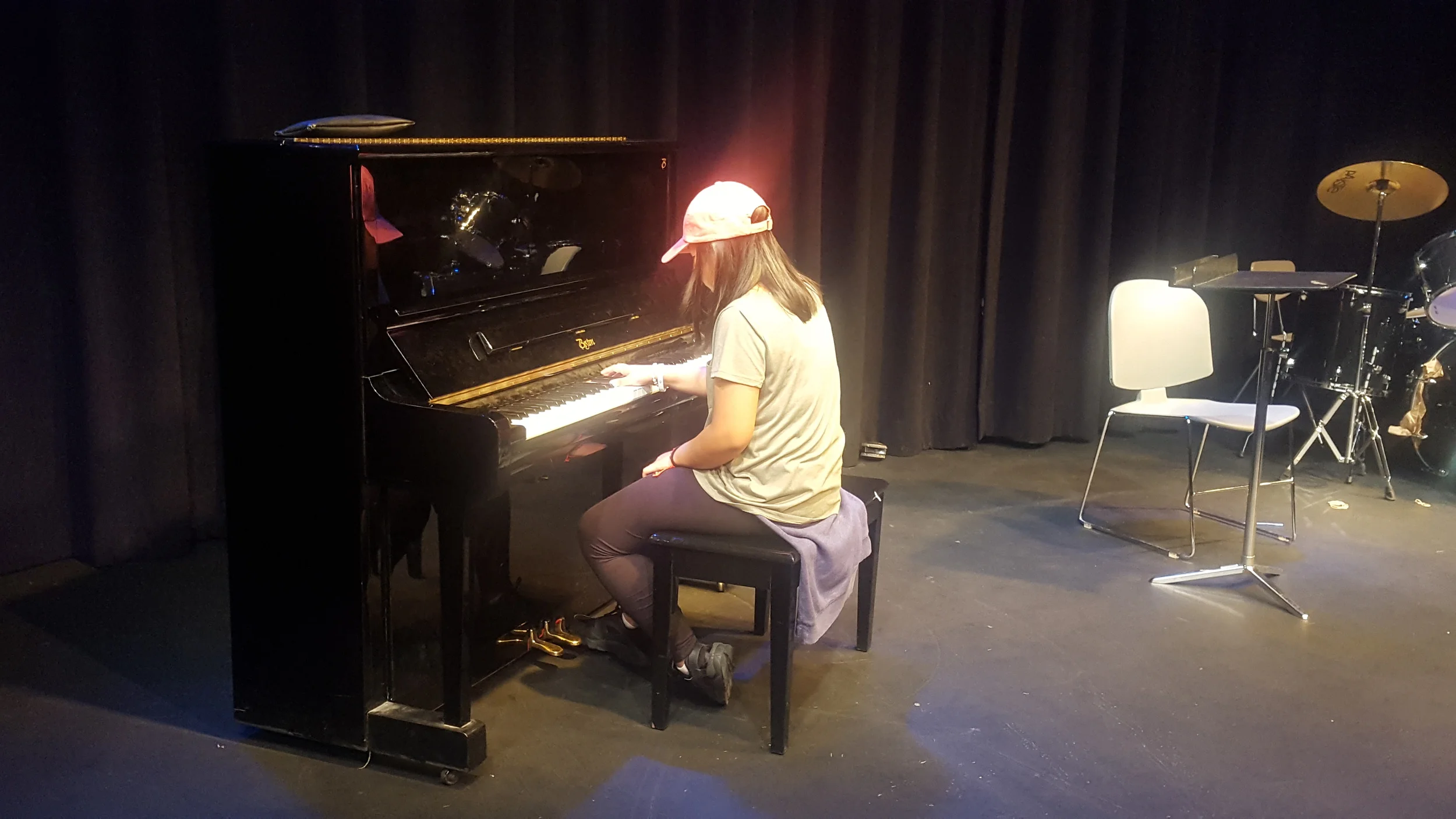 Freshman Sharon Lopez on keys