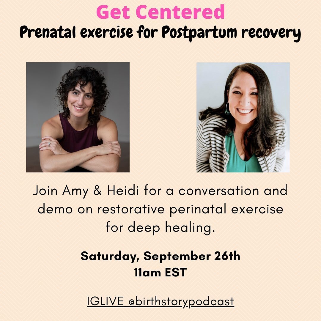I&rsquo;m thrilled to join @birthstorypodcast for this great talk and demo of #prenatalexercise that can support your #postpartumbody recovery. 

Get centered, connect to your #deepcore, and practice #resilience to help your mind, body, and spirit in