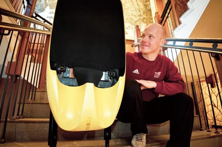 Rubenis designed and crafted almost every part of the sled that carried him to victory at world competitions.