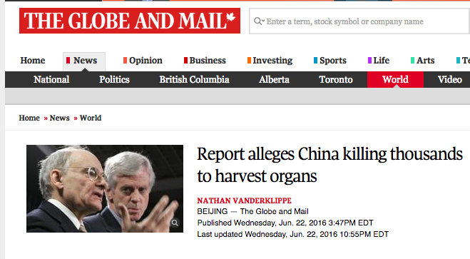Report alleges China killing thousands to harvest organs