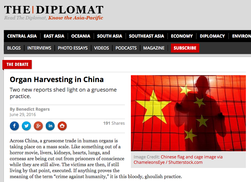 Organ Harvesting in China