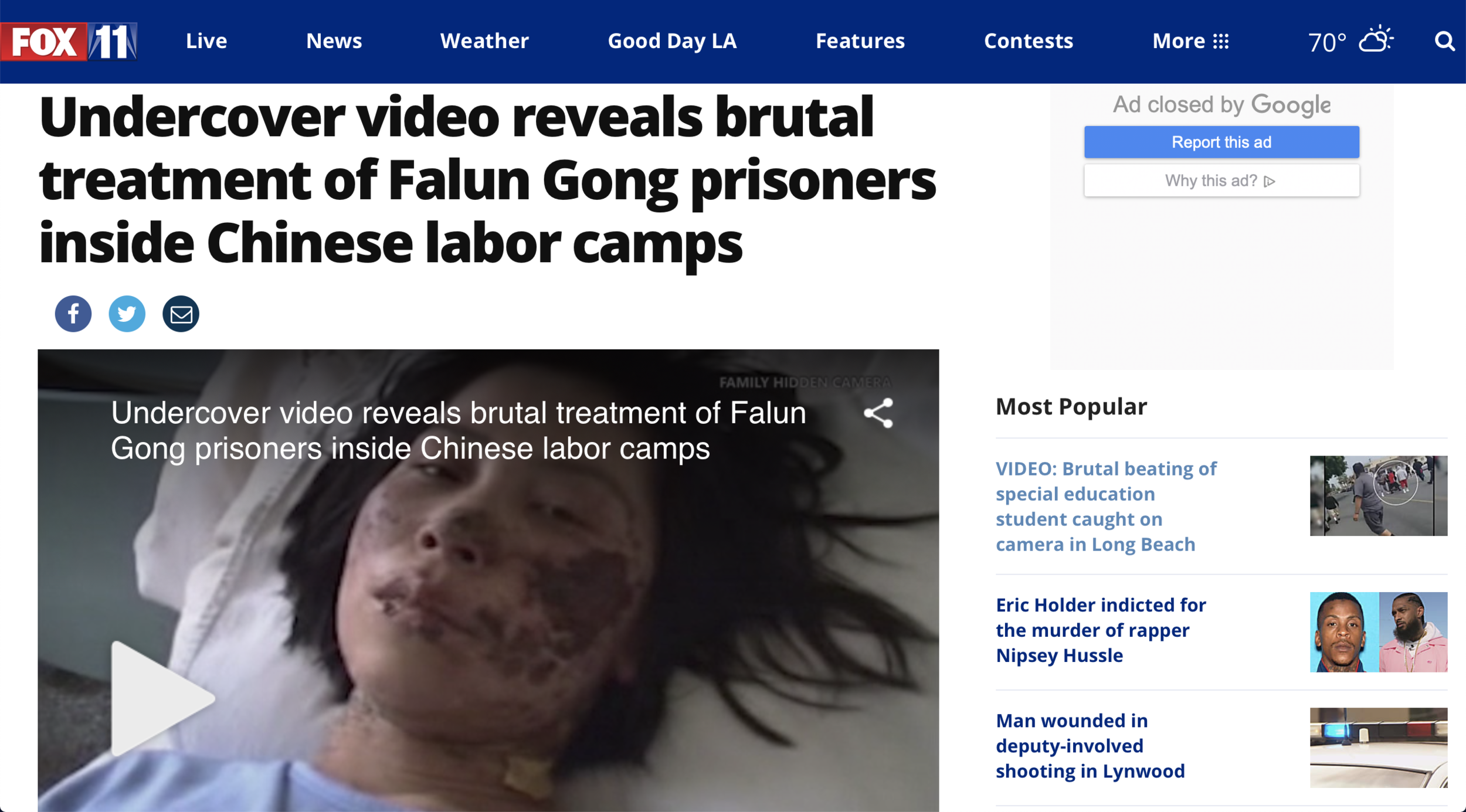 Undercover video reveals brutal treatment of Falun Gong prisoners inside China labor camp