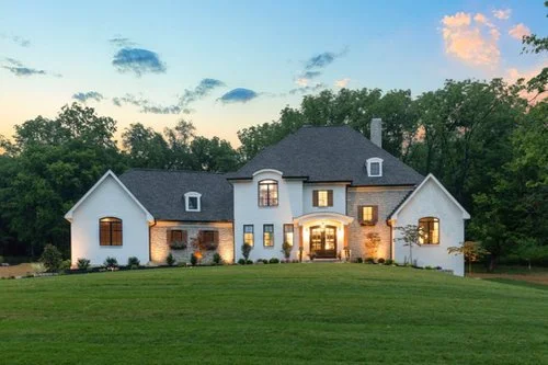 Exterior of Custom Home at Dusk