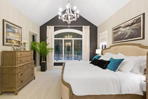 Serene Master Bedroom in Custom Home