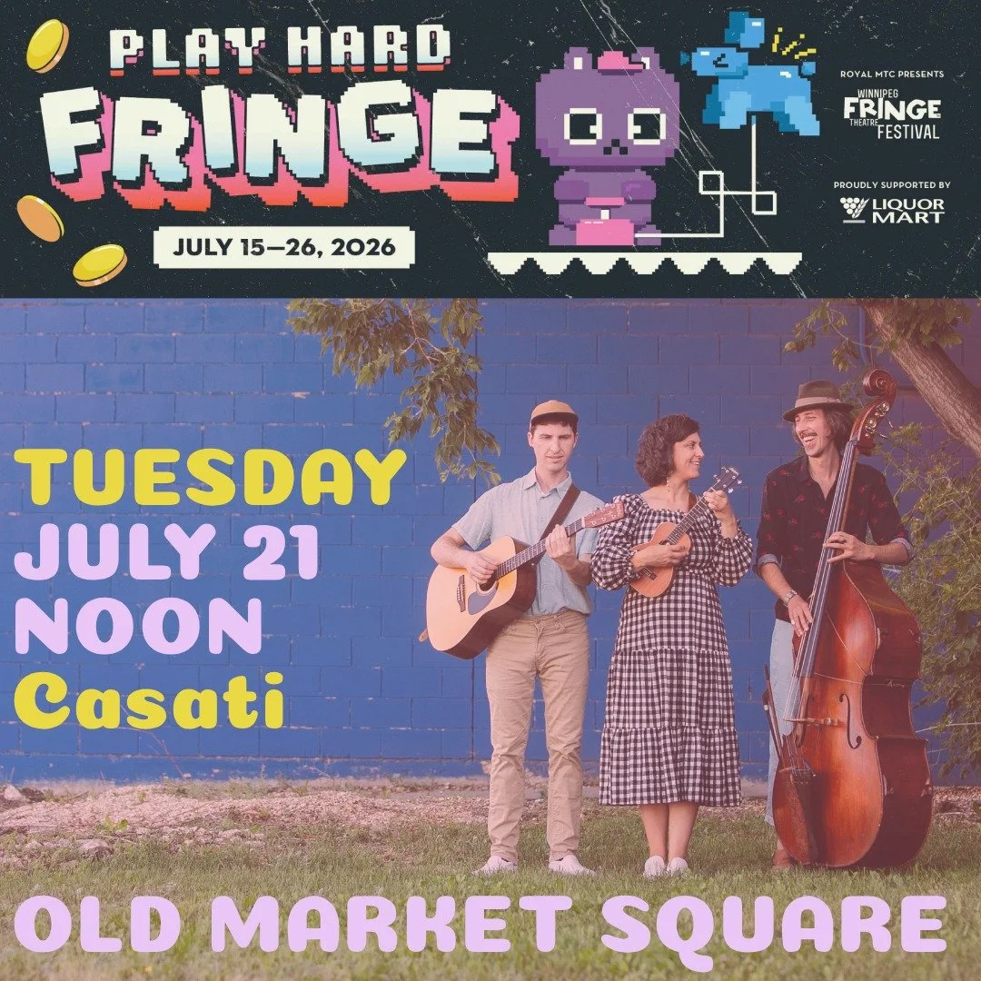 Have you been out and about checking out the @winnipegfringe? So many fun shows to check out!

We're thrilled to be playing a set this Tuesday, July 21st from 12-12:45pm. If you're around, we would love to see you there ❤️

#thingstodowinnipeg #winni