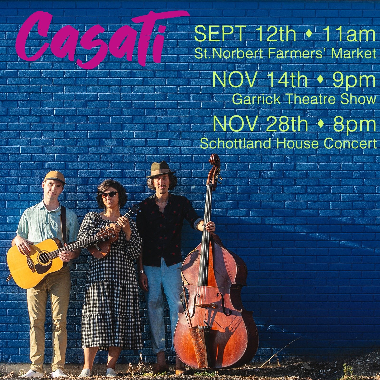 Come catch us tomorrow morning at @stnorbertfarmersmarket 🌻🌺🌸

Set 1: 11:00 AM - 11:30 AM 
Set 2: 11:45 AM - 12:15 PM 
Set 3: 12:30 PM - 1:00 PM