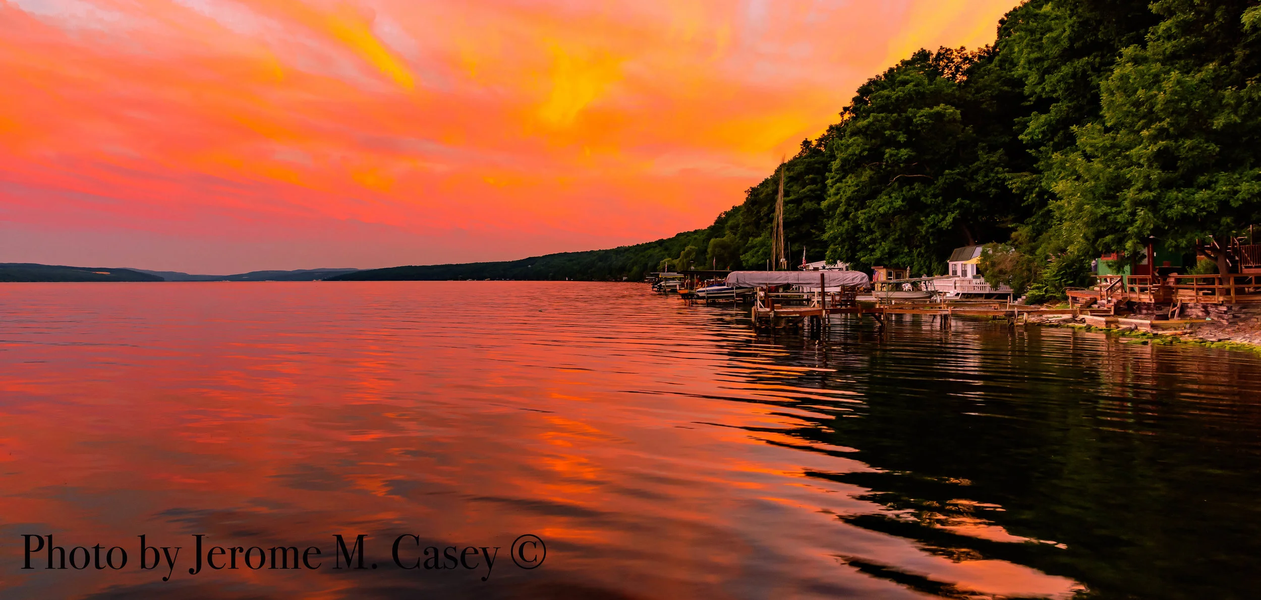 Senica Lake at Sunset