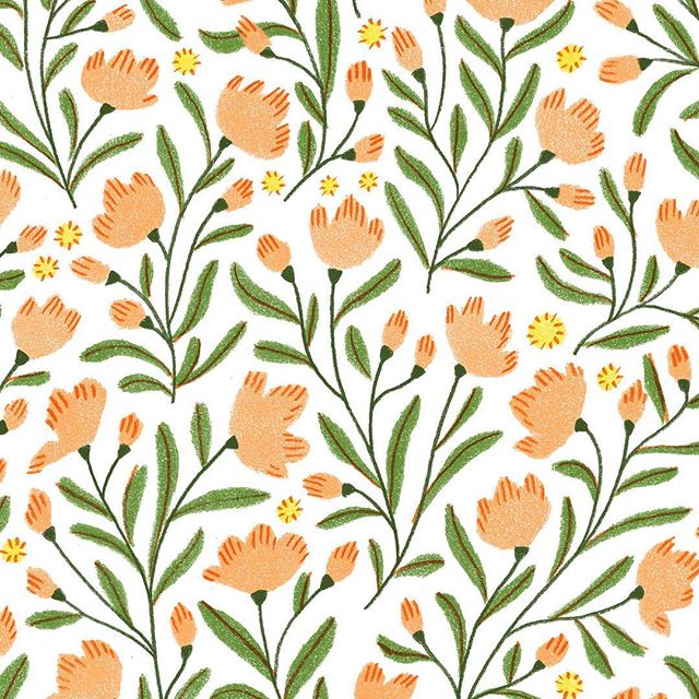 New pattern for some product packaging! .
.
.
#pattern #surfacedesign #florals #flowerpattern #floralpattern #illustration #illustrationpattern