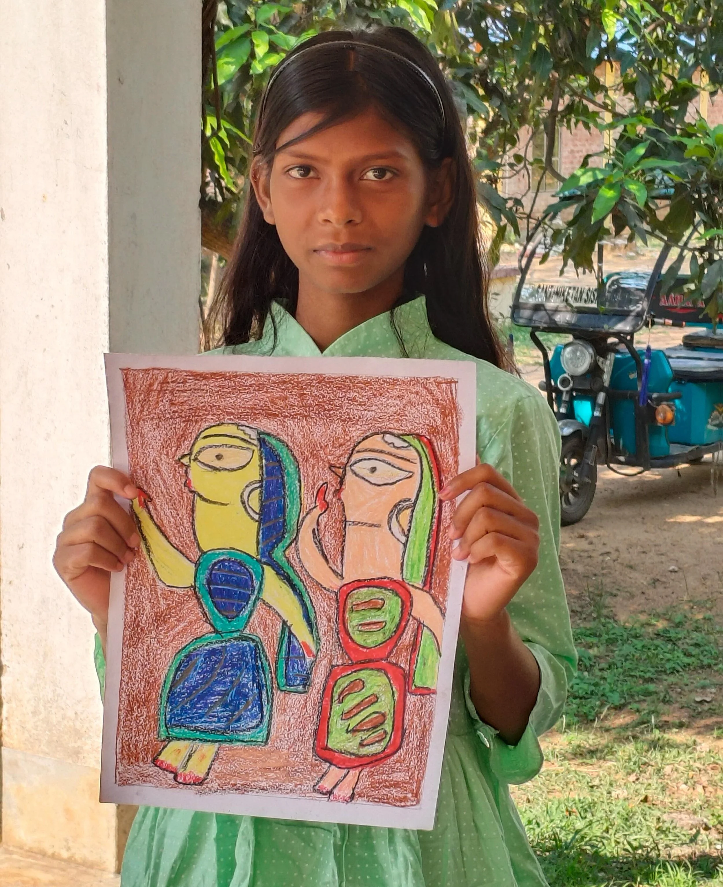 This artist has totally captured these iconic profiles! 👁️&zwj;🗨️

- May 2026 Class Sessions 🌷 
🎨 Artist Study: Jamini Roy