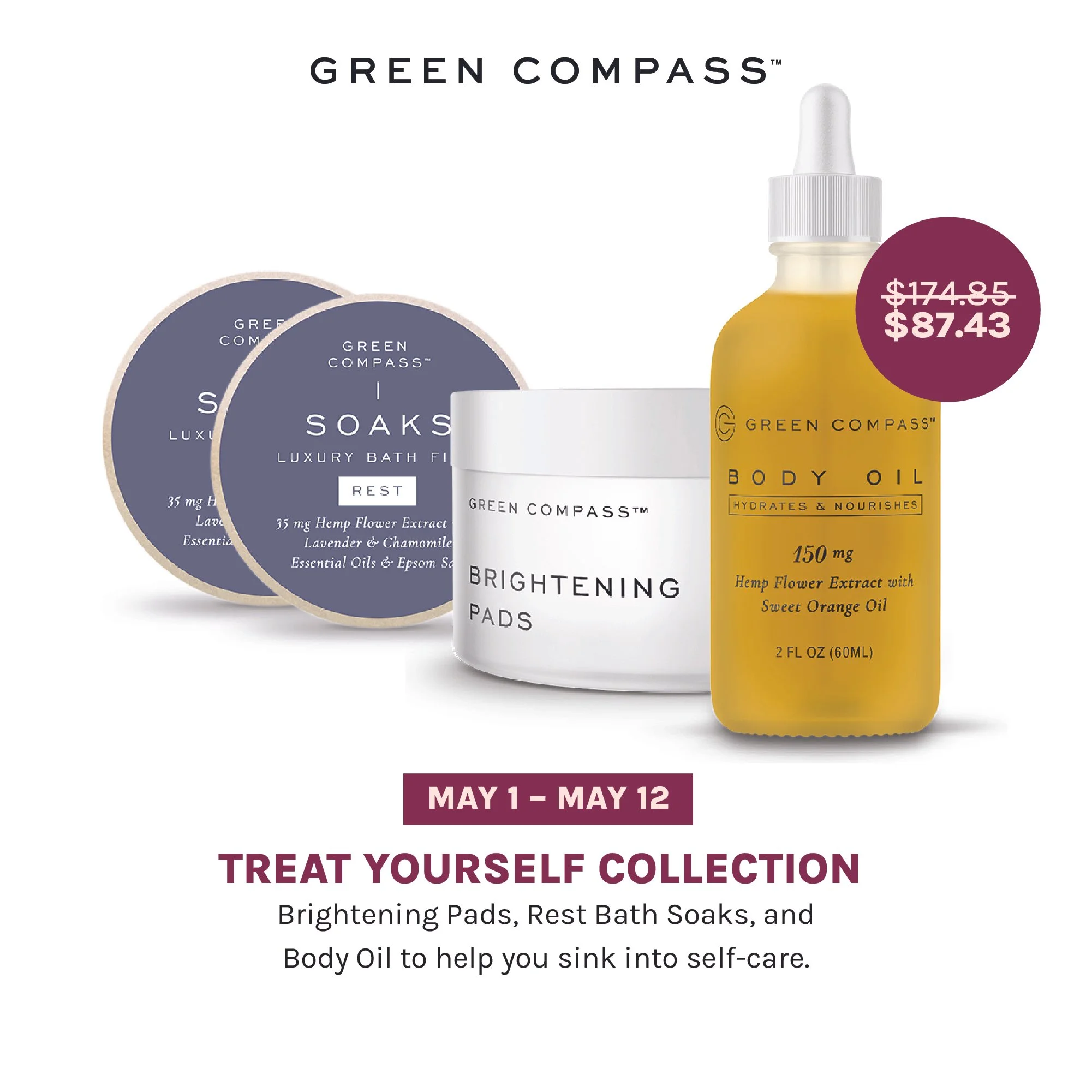 50% off Organic Hemp Wellness Mother's Day Gift Box