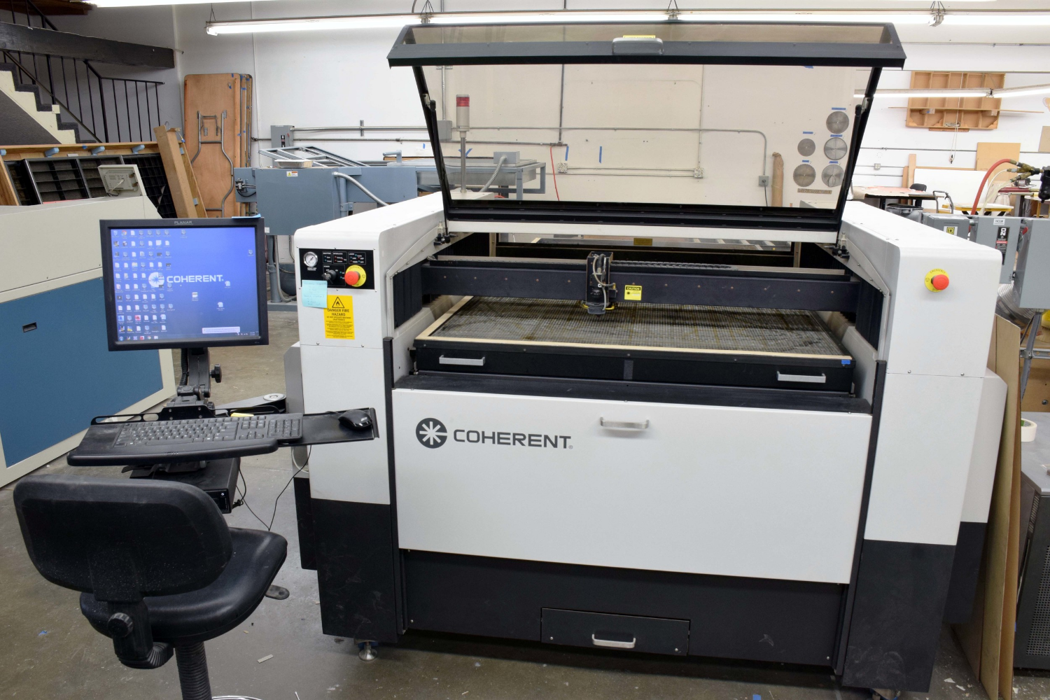 The 250 watt laser, with a 48" x 96" bed size allows the mass production of parts, as well as larger parts at a high output rate. This enables fast turnaround times!