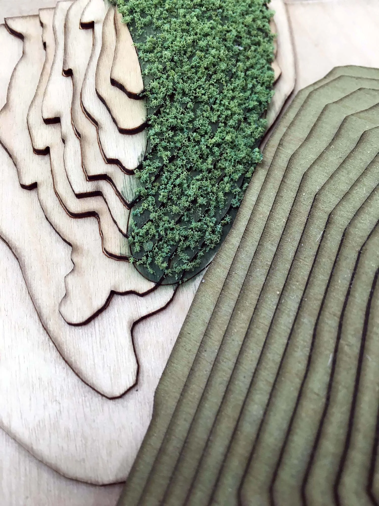 Natural, Stained & Flocked Landscaping Options