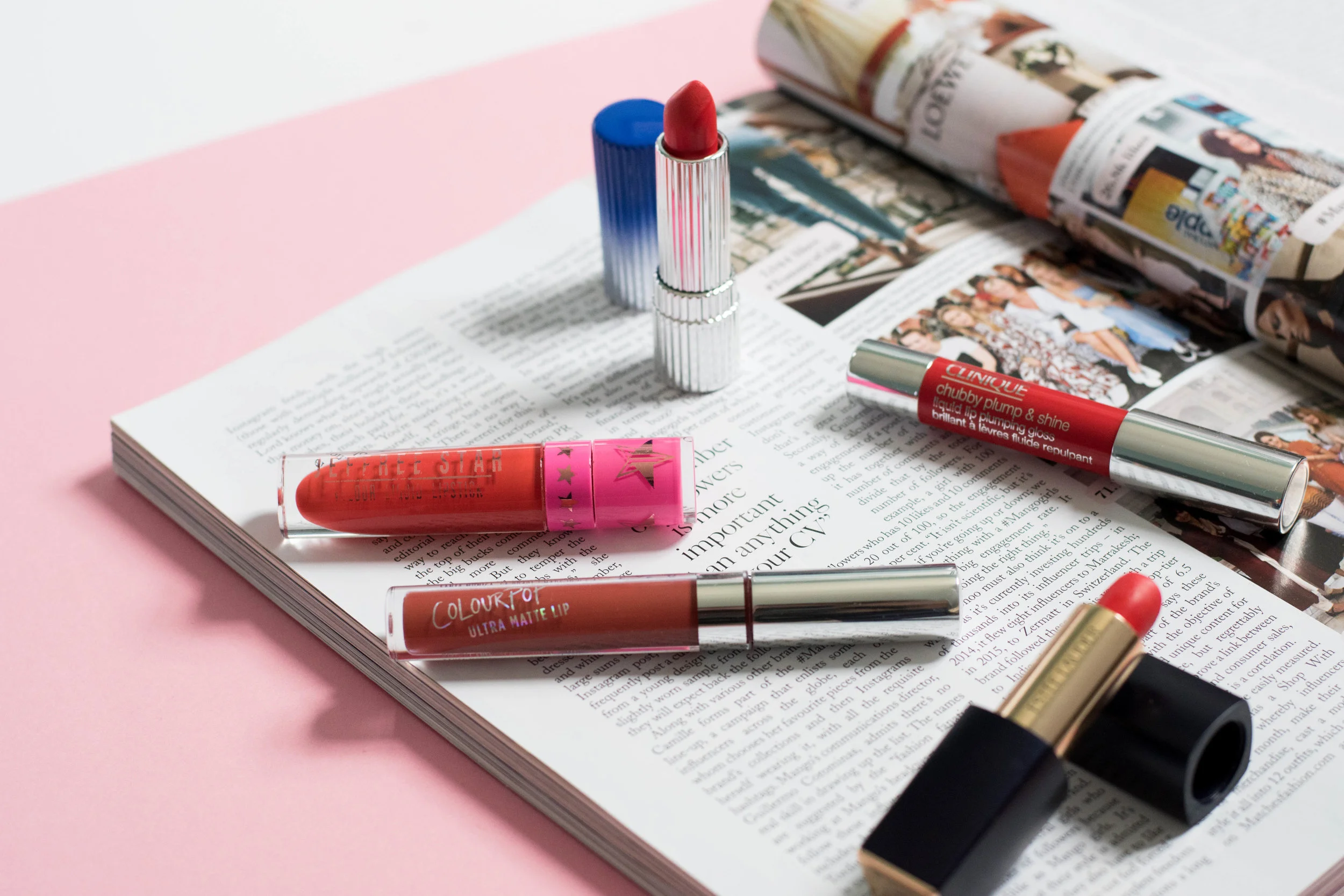 The Orange-Red Lipstick Wardrobe + Swatches