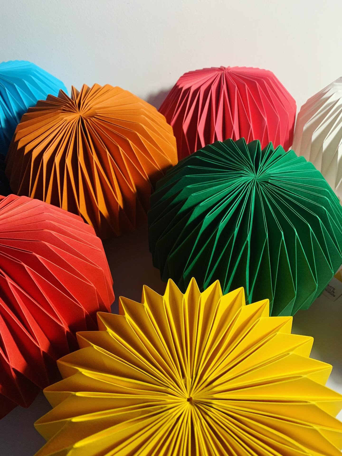 Colour and folds 
.
#colour #paper #origami #baubles #christmasdecorations