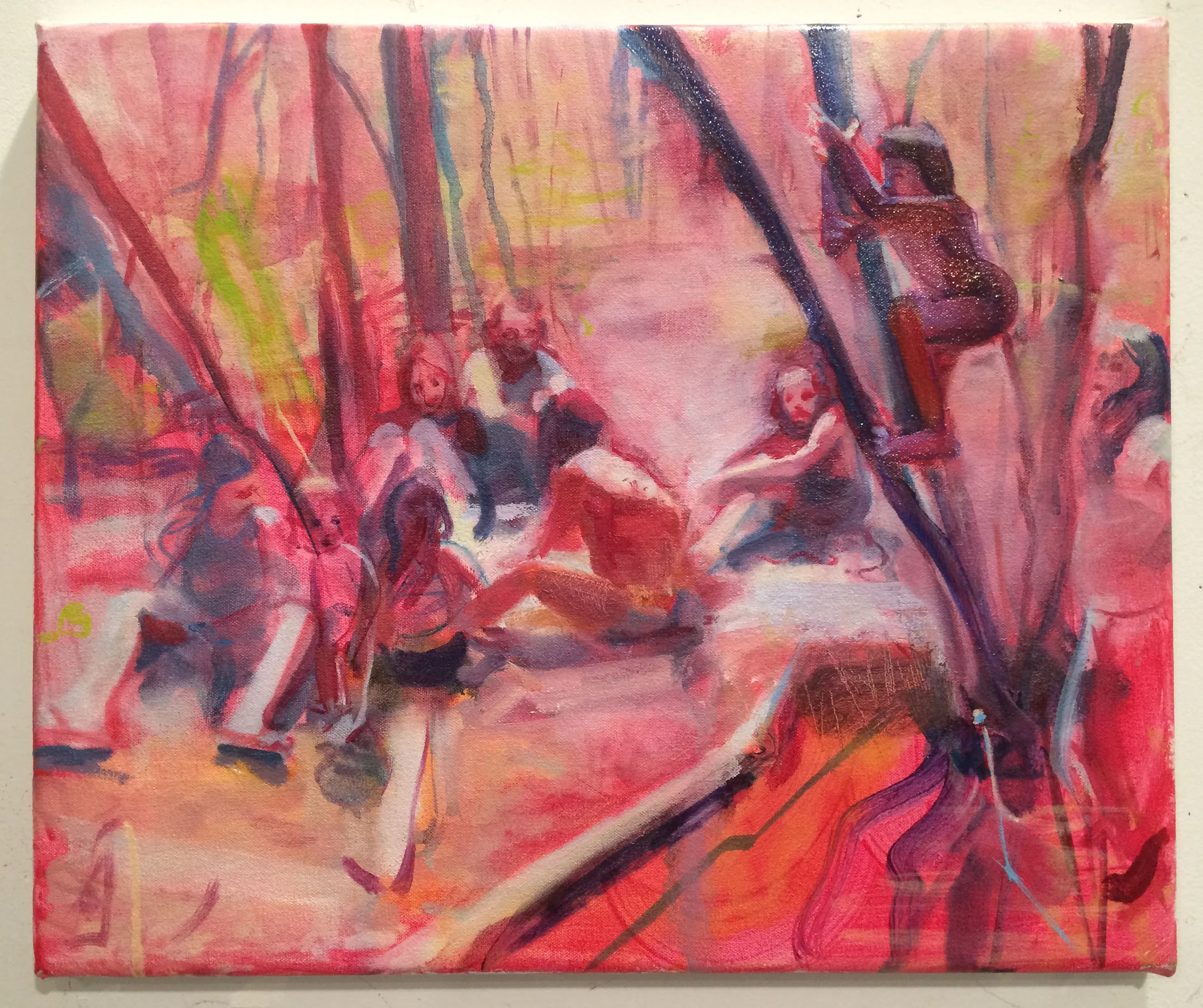 The Family , 2016, Oil on canvas, 16 x 18 in