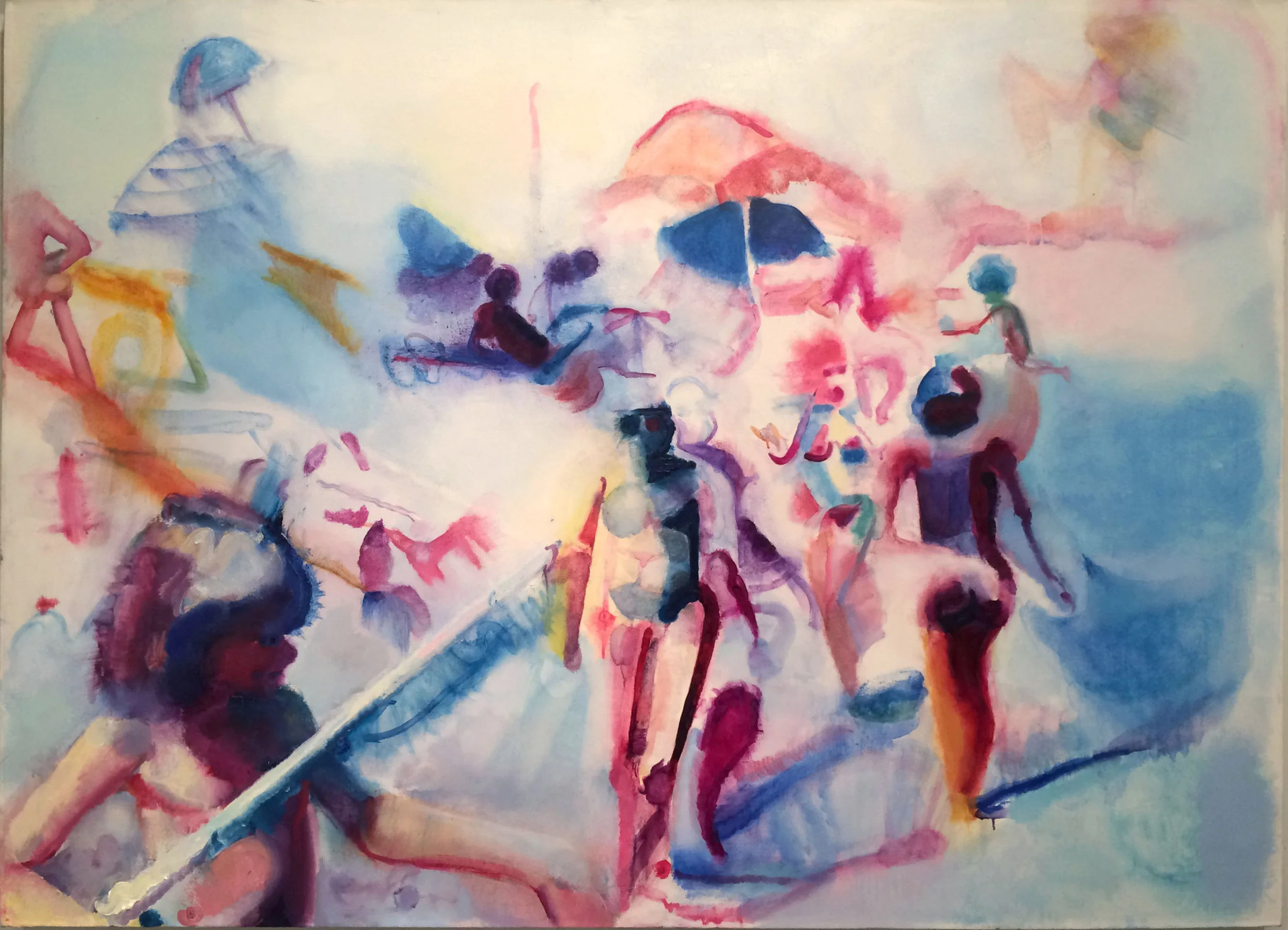 Beach Bums, 2016, Oil on canvas, 48 x 66 in