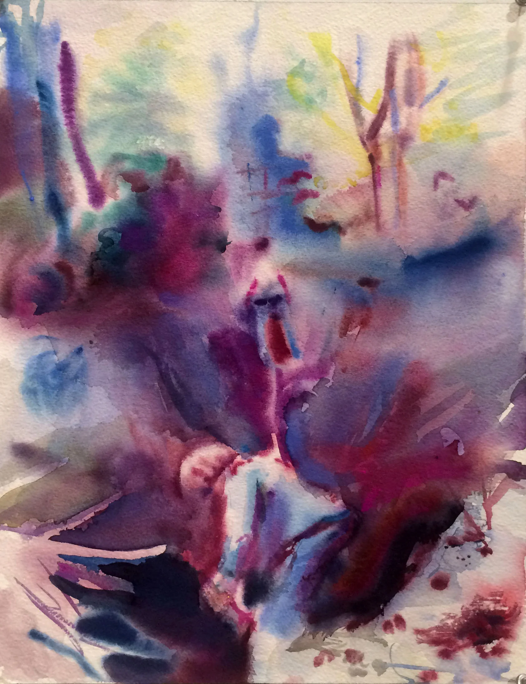 The Diggin'est Dude , 2016, Gouache on paper, 16 x 12 in