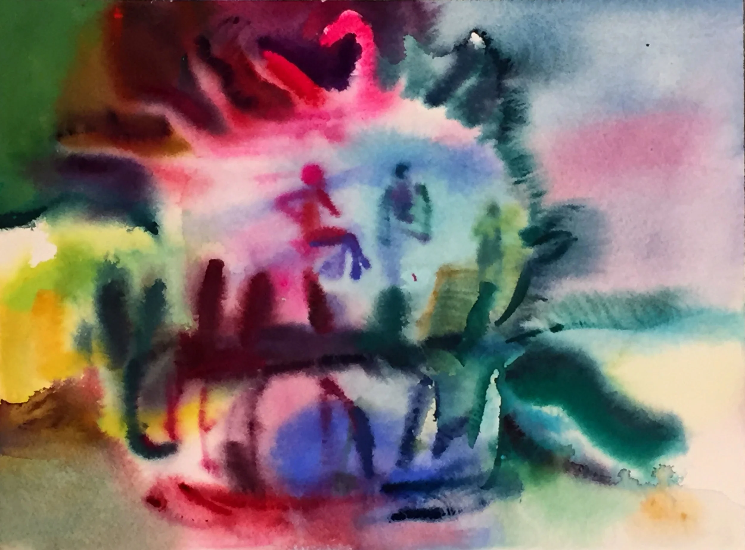 Untitled, 2018, Gouache on paper, 14 x 10 in
