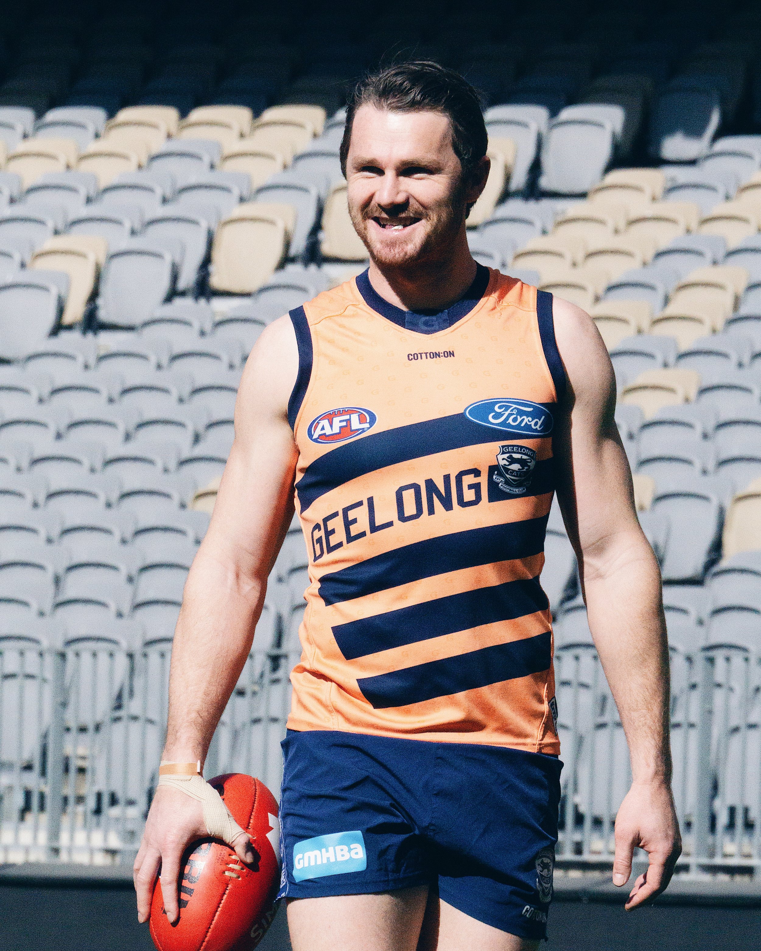  Patrick Dangerfield soaking up some more sun. 