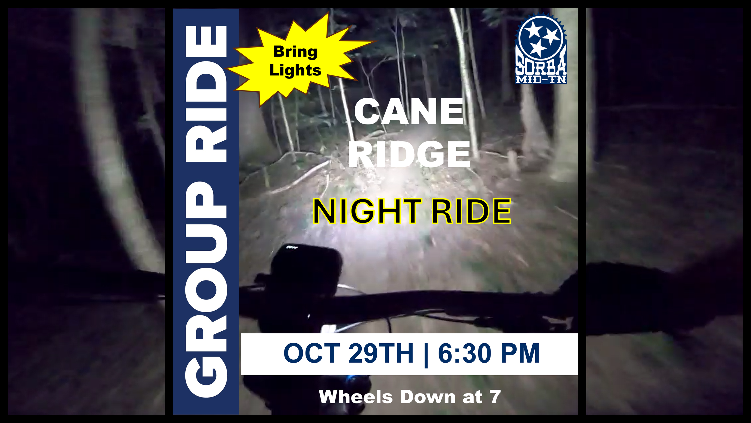 NIGHT GROUP RIDE AT CANE RIDGE