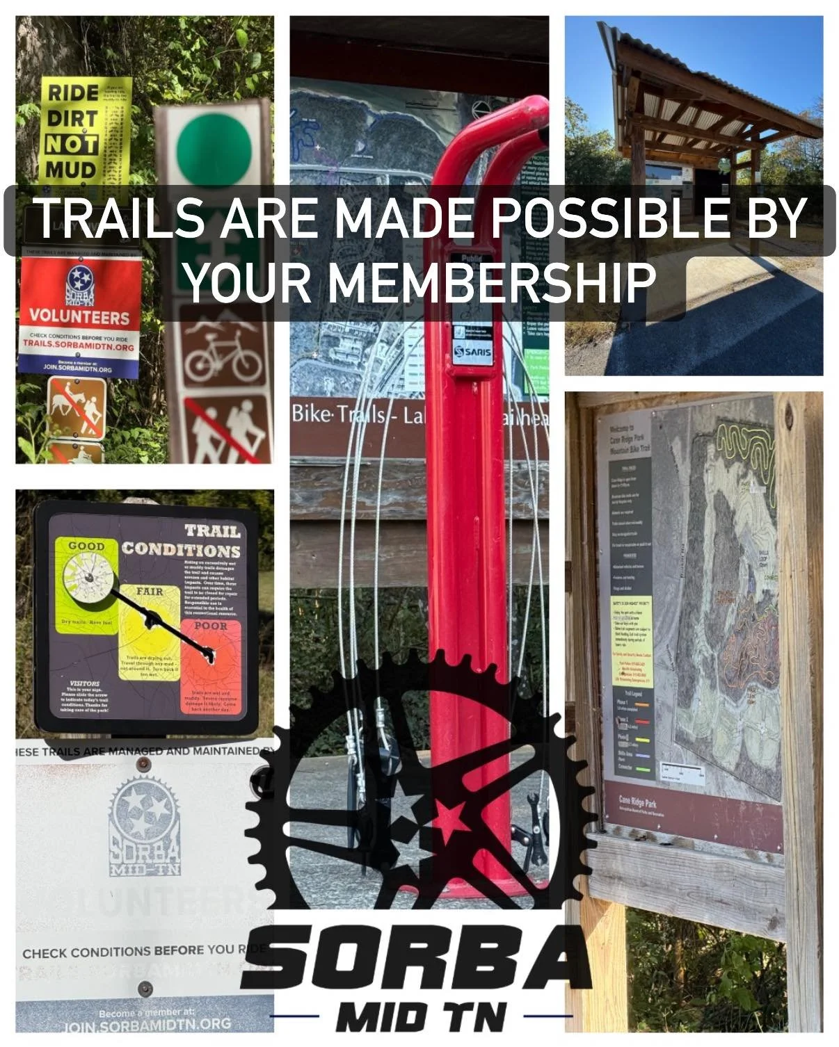 Trails are made possible by your membership! We build and maintain almost 100 miles of trails throughout Middle Tennessee. None of that would be possible without membership donations and volunteers. 

When you join as a member, you help make it happe