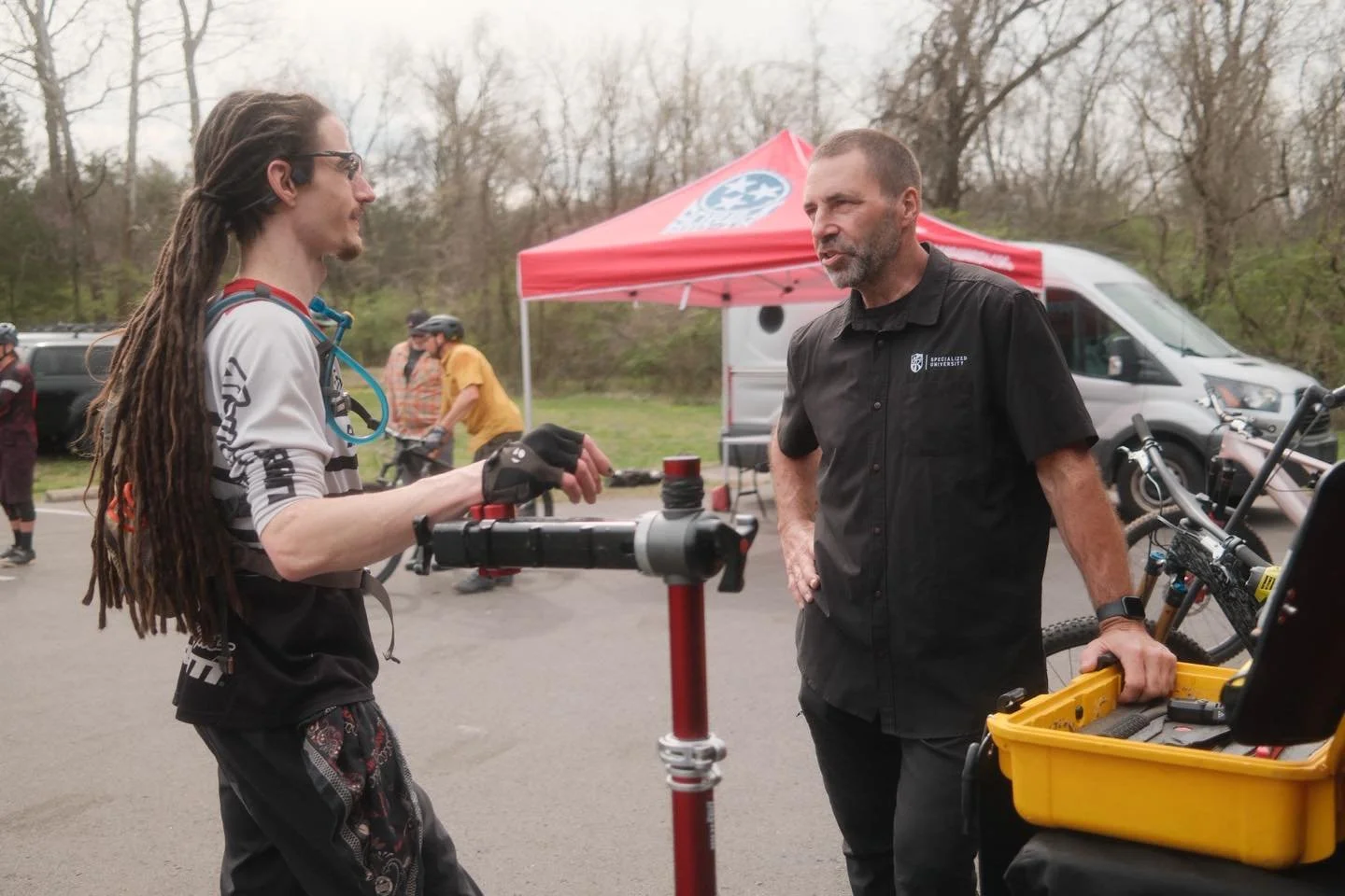 Specialized Levo demo happening until 4pm at Cedar Hill! Come over the to tennis court parking lot and go for a rip!