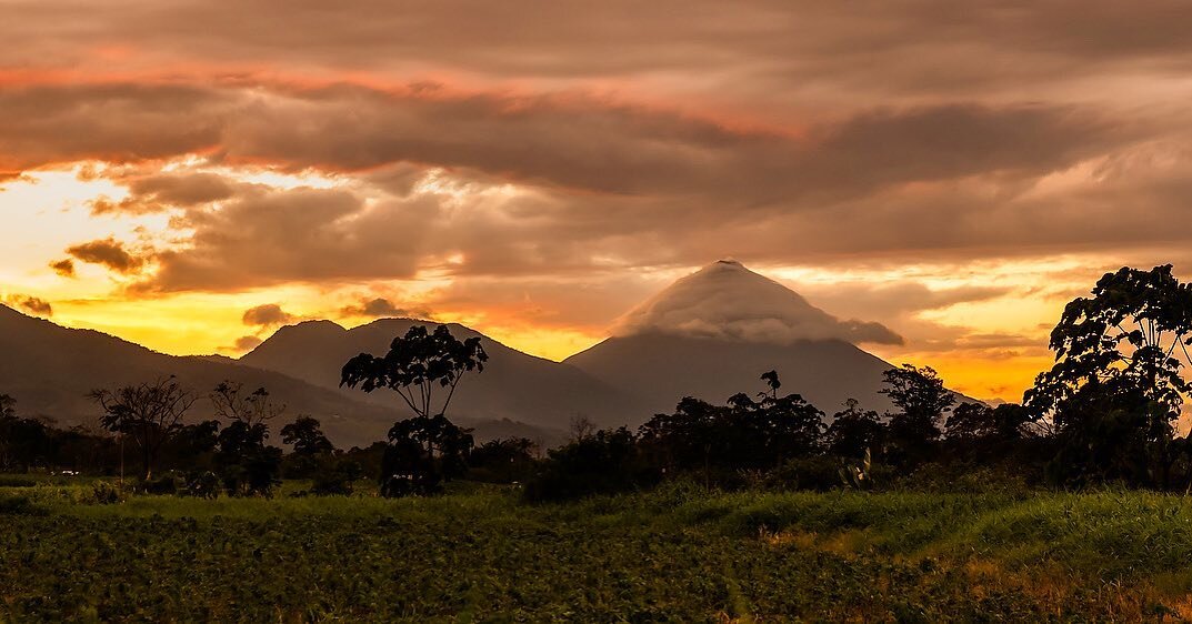 Sunset over Arenal Volcano in Costa Rica 🇨🇷 March, 2023