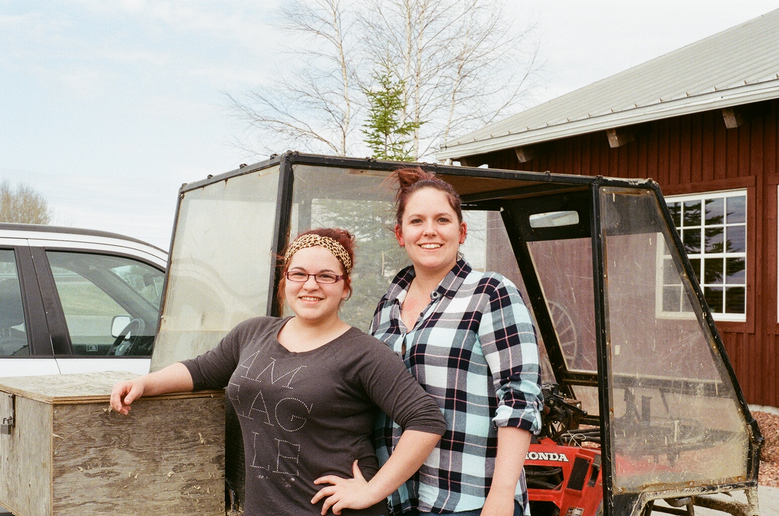 Our fifth driver(s), Rhonda and Samantha! These gals pretty much saved us from the worst pickup location we experienced the entire ride. We were stranded in the middle of nowhere for almost 5h until these awesome ladies saw our pathetic butts and dropped us off at a truckstop, pretty much saving the day. (They also took us 30km out of their way! The east coast is amazing)