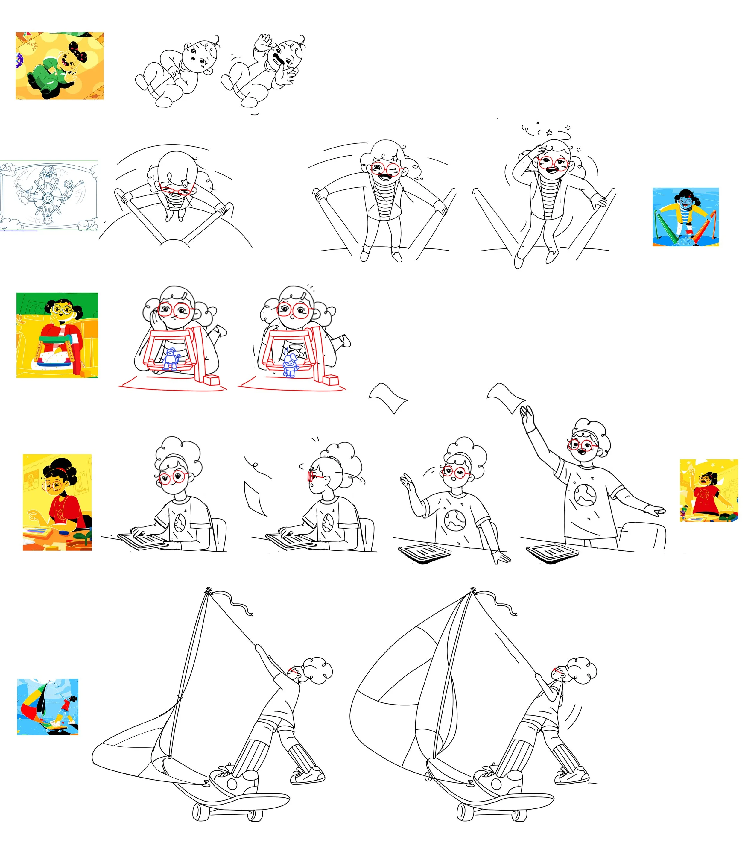 LegoGecko_Characters_pose_exploration_v001.jpg