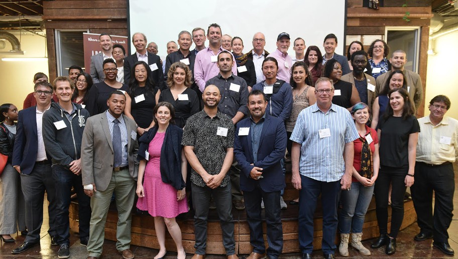 The inaugural 2016 cohort of the Good Jobs Accelerator with Lead Advisors, Advisory Board members, Good Jobs Accelerator Professional Service Providers, Workforce Development partners, and Capital provider partners at the launch of the Accelerator on September 28th. 