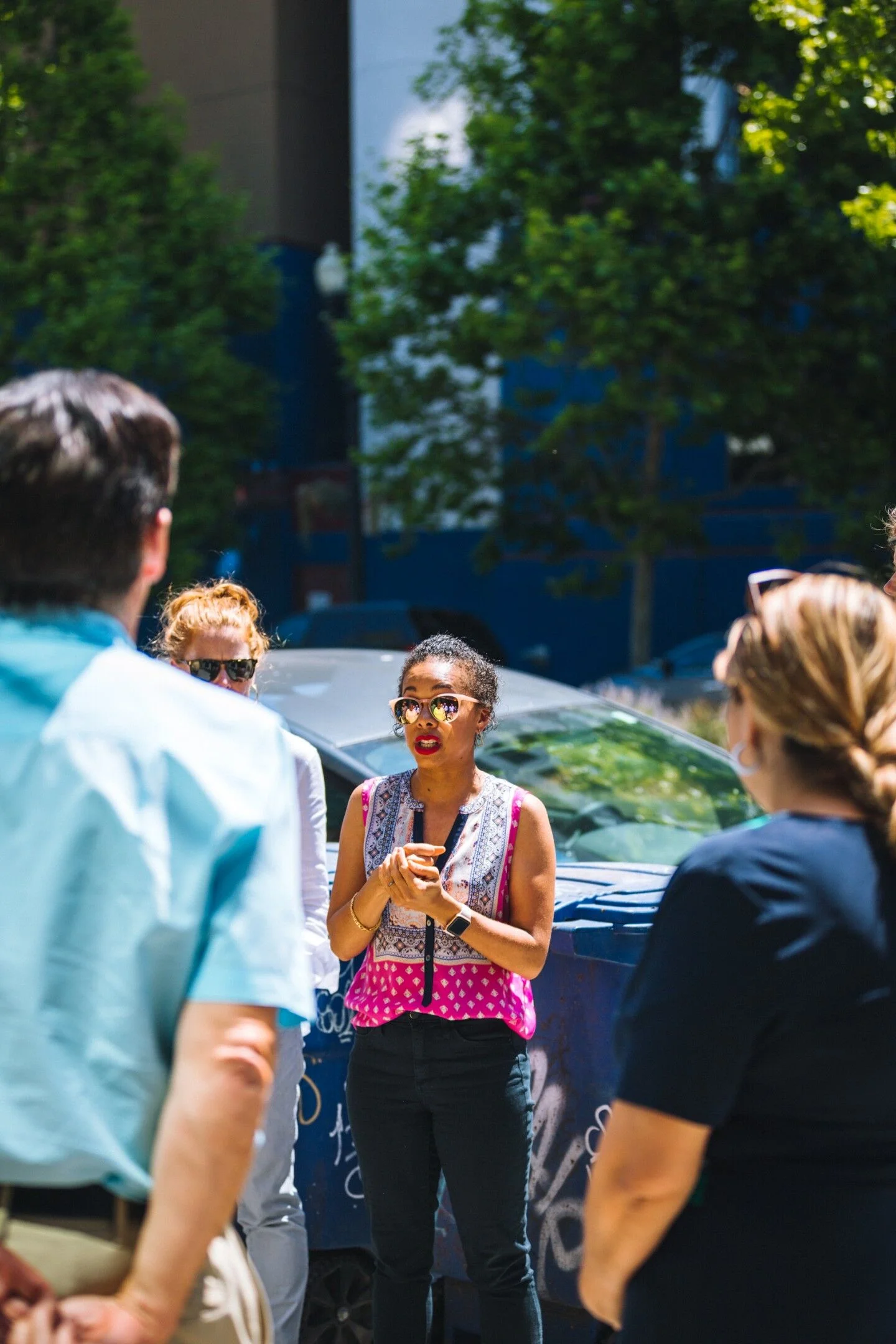 Director of Acceleration, Dianna Tremblay, speaks to ICA partners from San Jose, at the HIVE in Oakland.