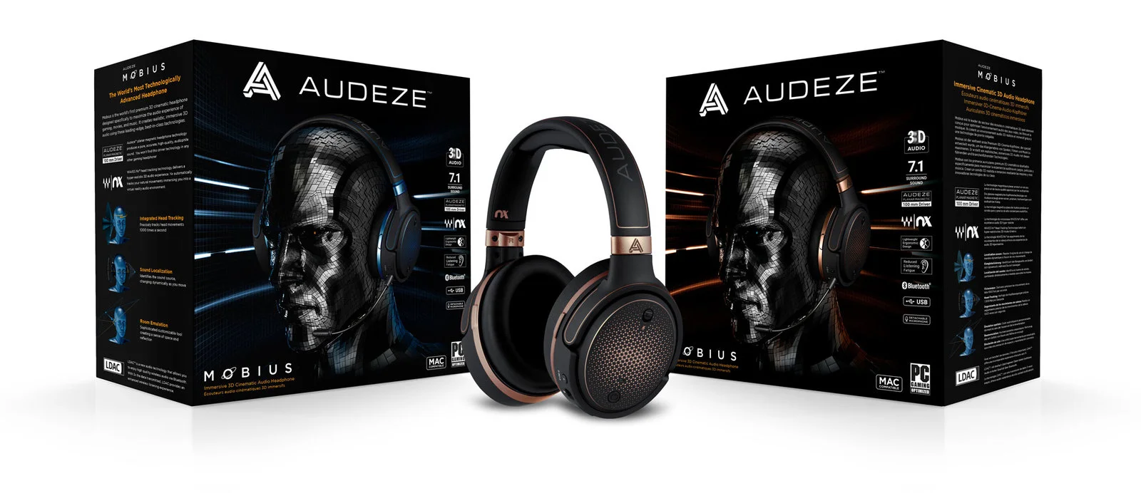 Audeze Mobius - Premium 3D Gaming Headset with Surround Sound and Head Tracking