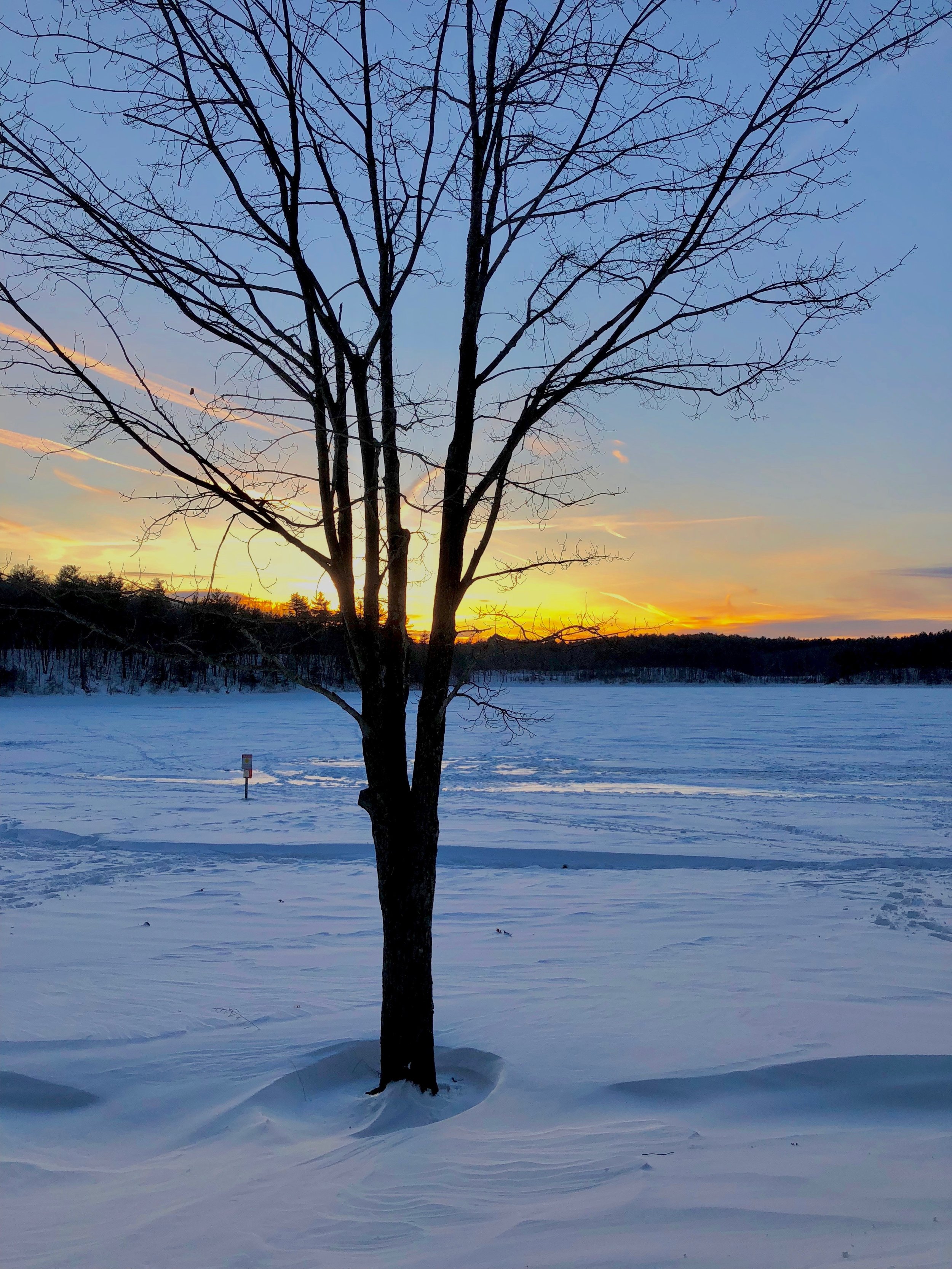 Sunset on Walden Pond, Concord, MA