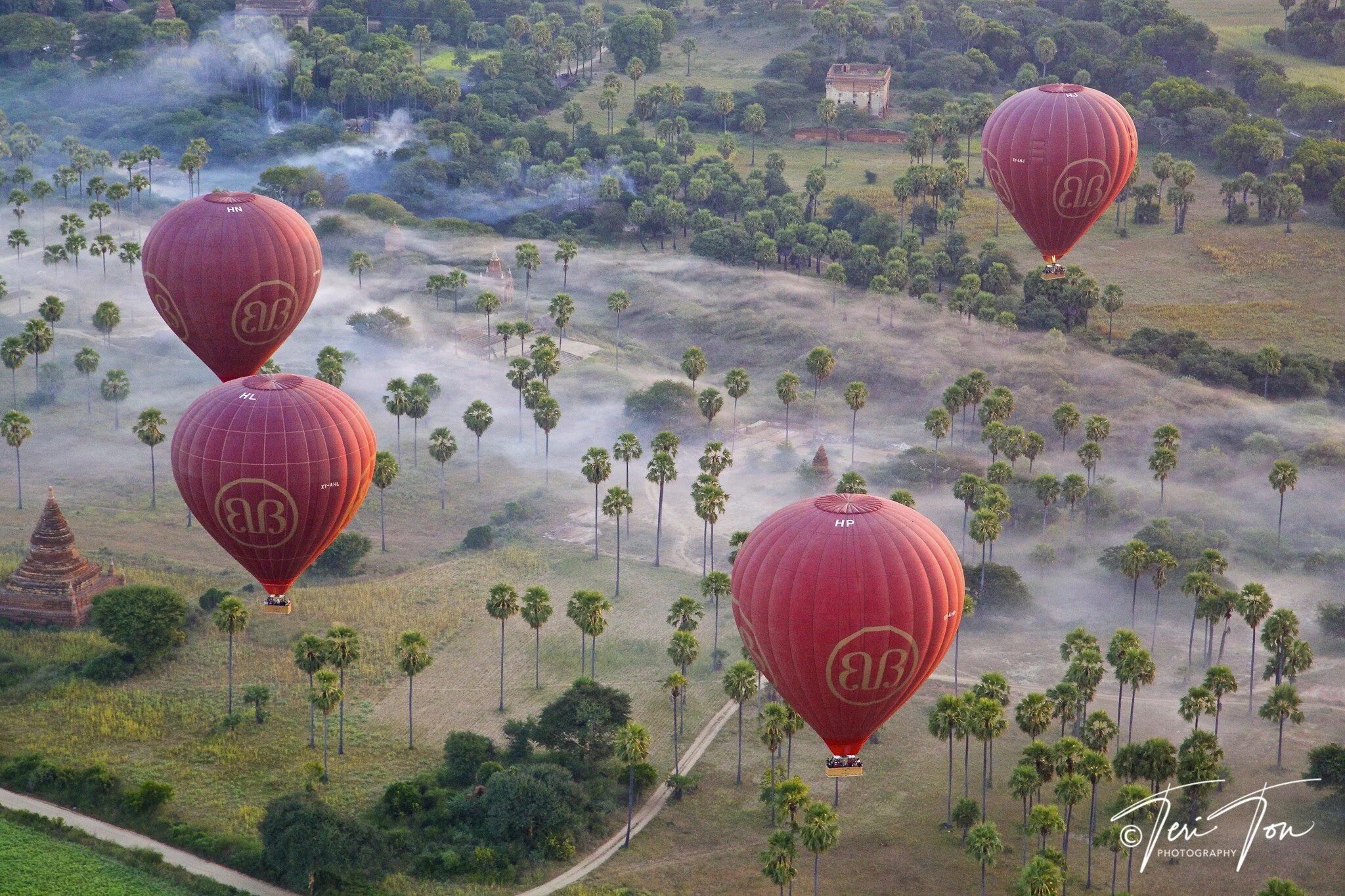 Hot Air Balloons over Pagan