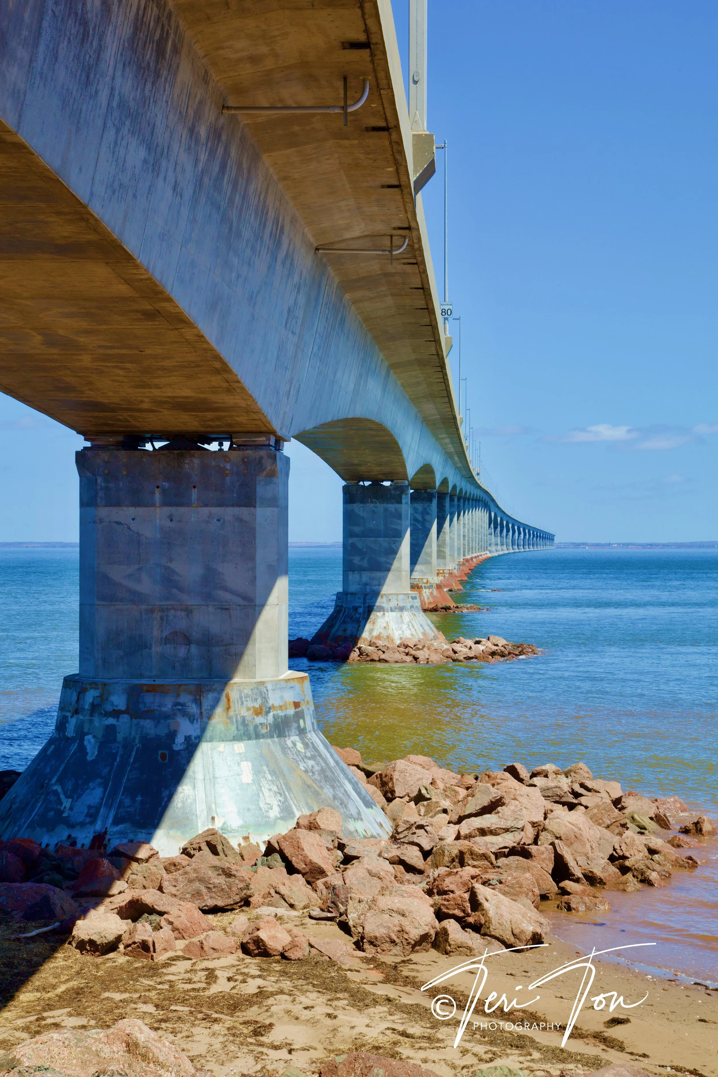 Confederation Bridge seen from Cape Jourimain, New Brunswick