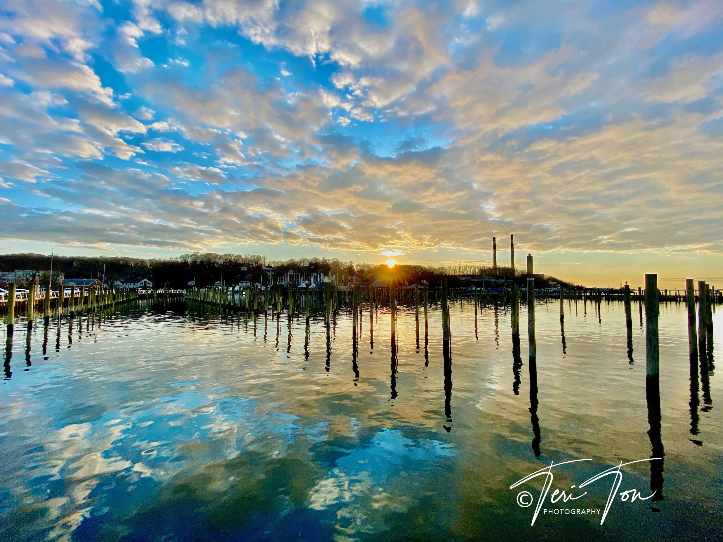 Port Jefferson Marina at sunset, Long Island, New York