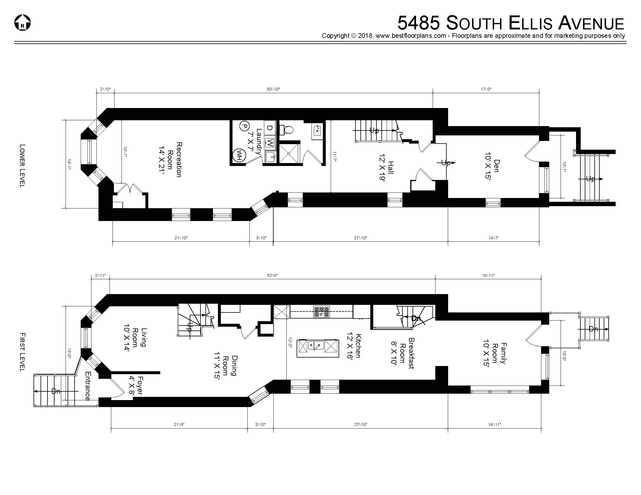 Garden, First, Second Levels: 1170 square feet each. Third floor: 213 square feet Exterior Gross Area: 3723 square feet. Construction Gross Area: 3965 square feet. Includes decks. Does not include garage/studio.