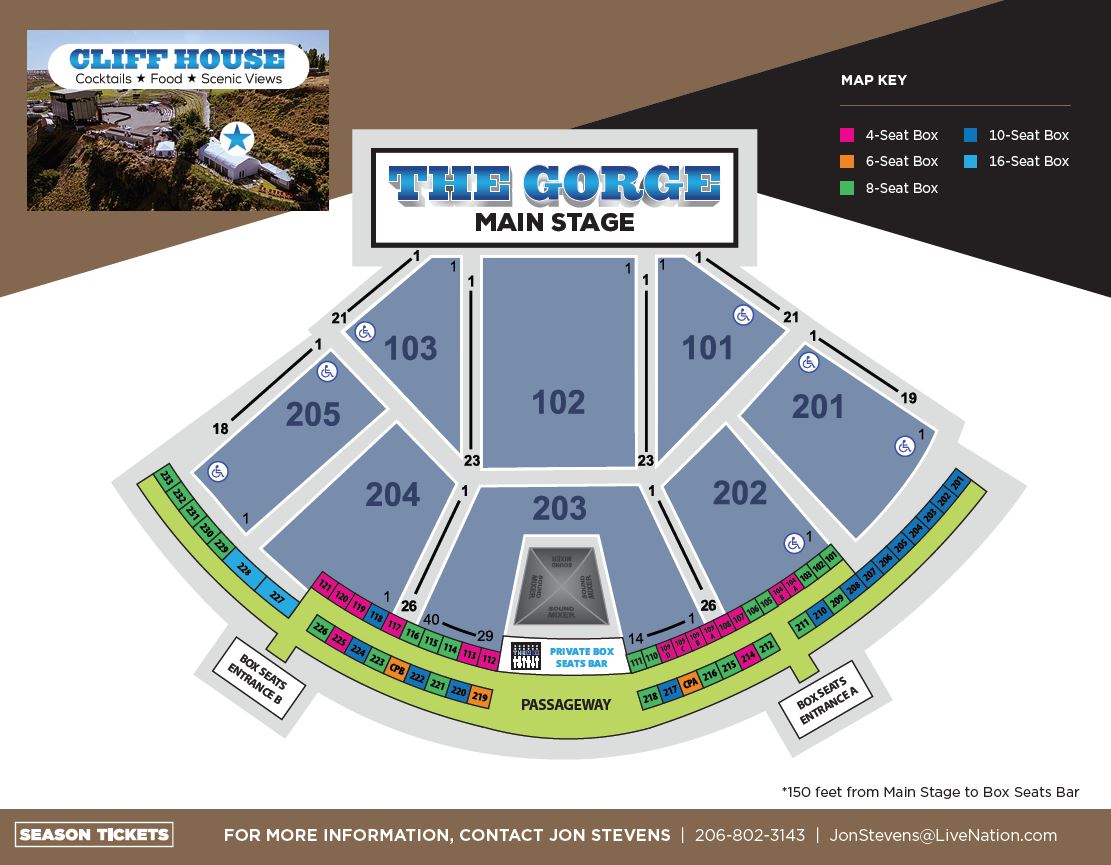 Gorge At George Seating Chart