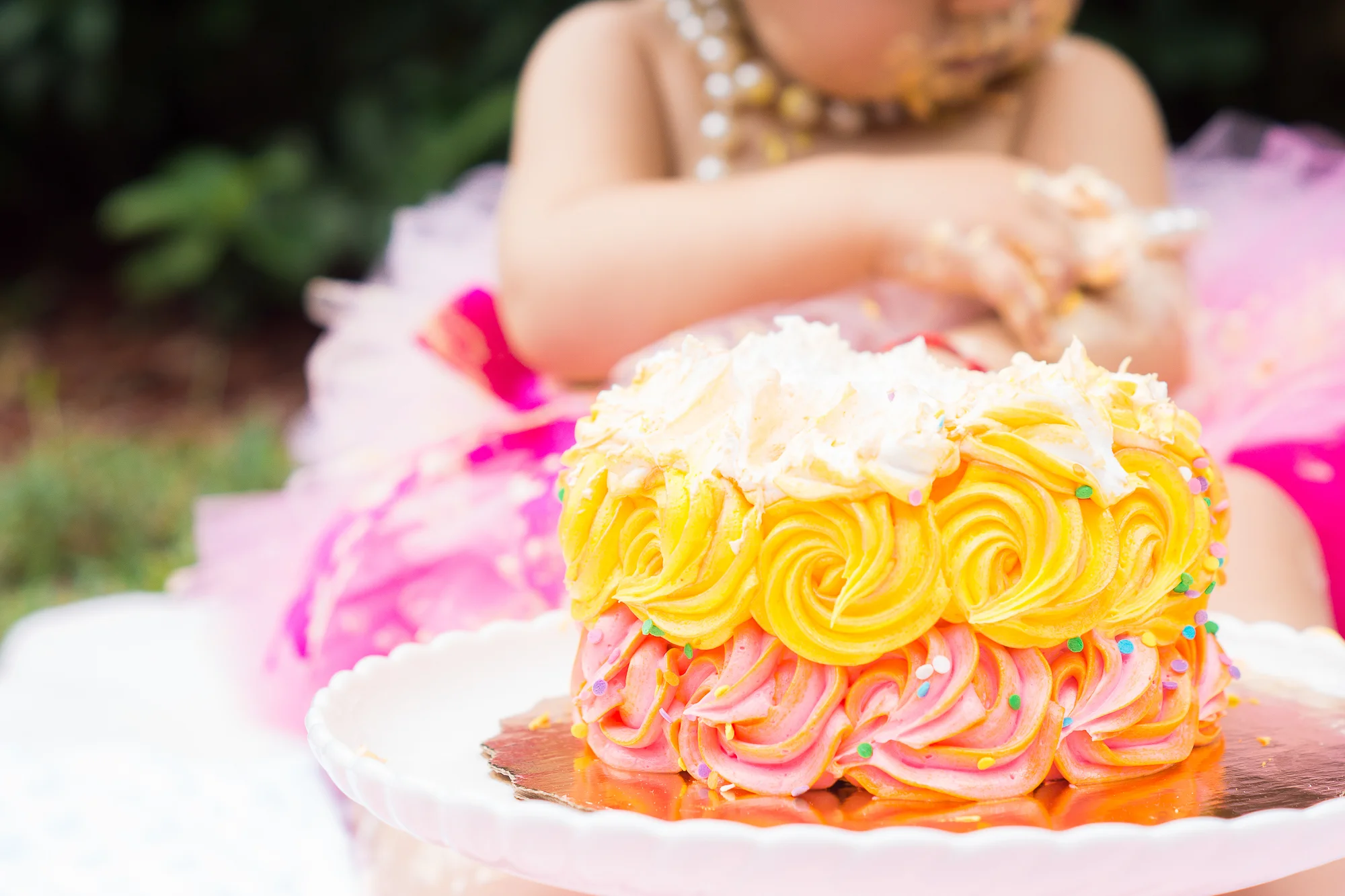 Yellow & Pink Smash Cake session | Regina