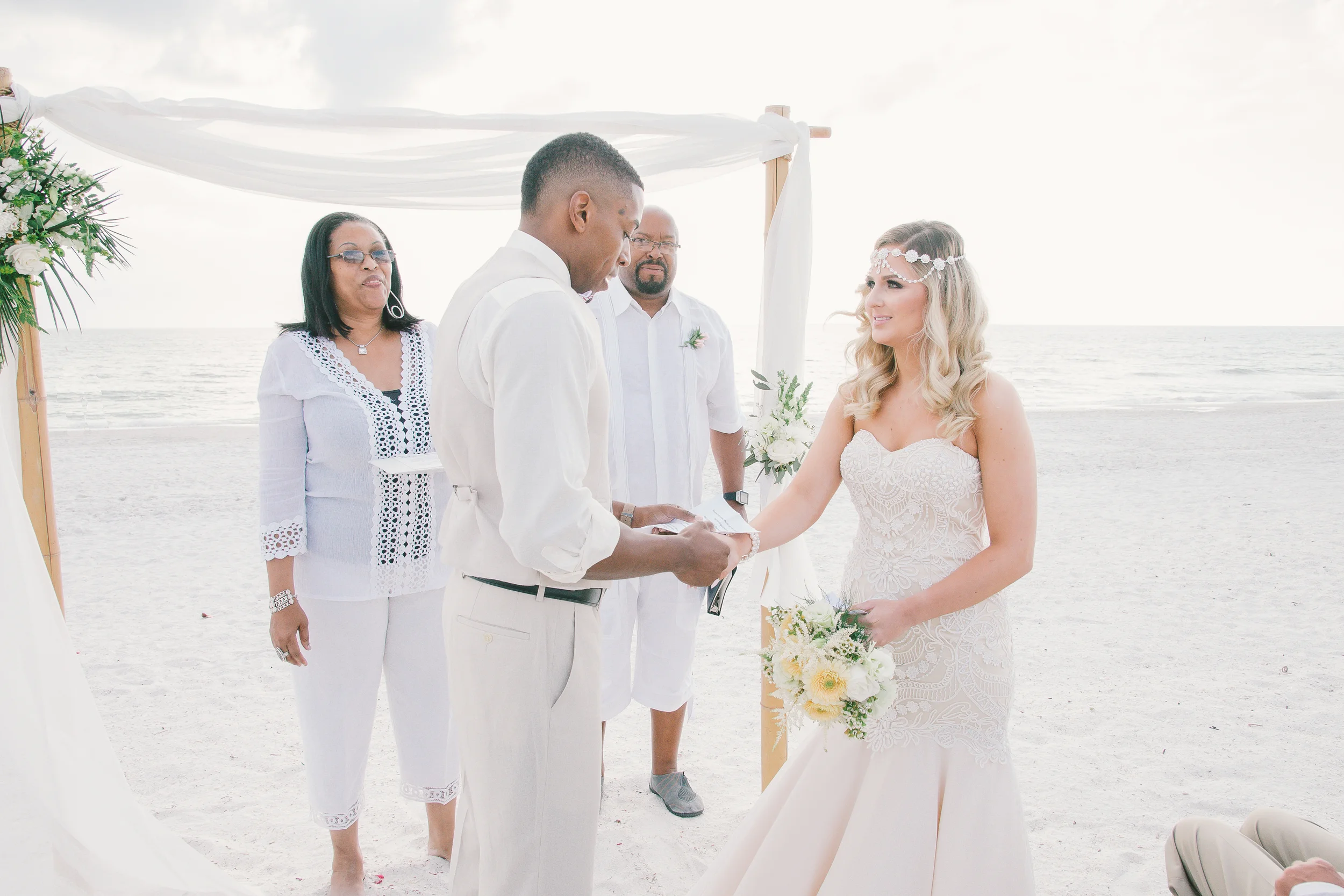 Ivory Vintage Beach Wedding