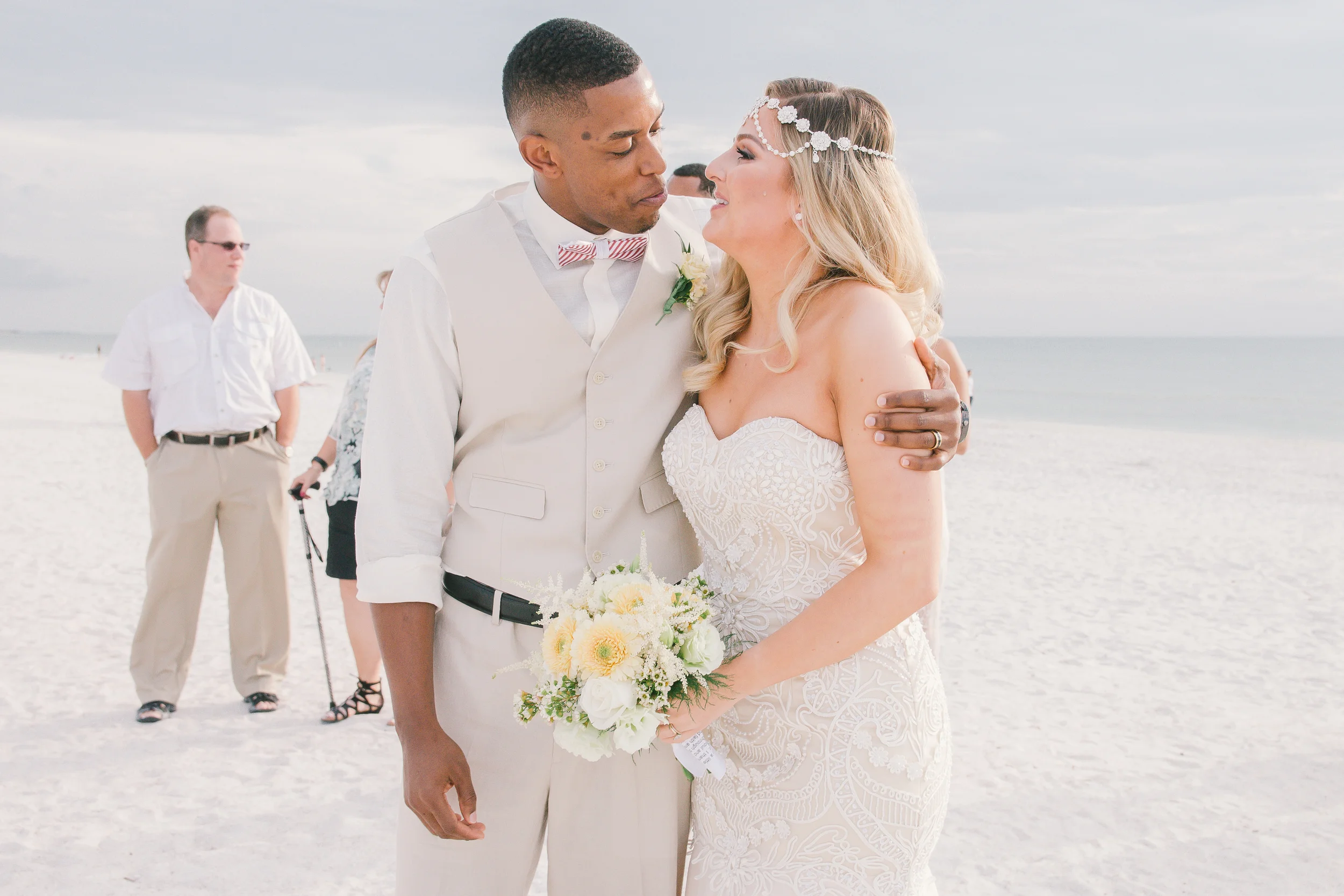 Ivory Vintage Beach Wedding