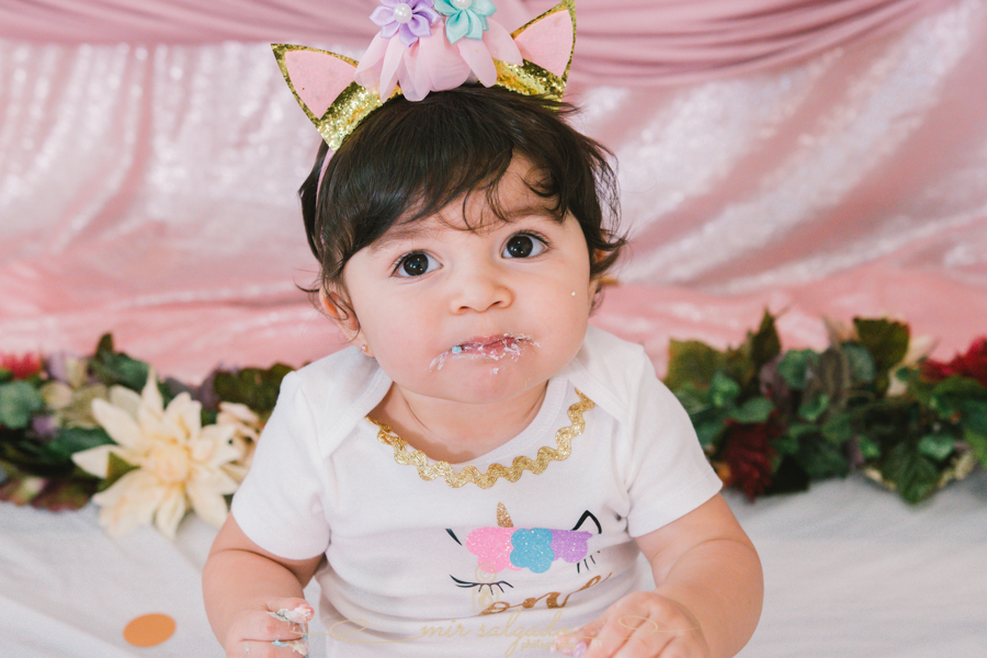 Child's First Birthday | Sofia Smash Cake Family Session