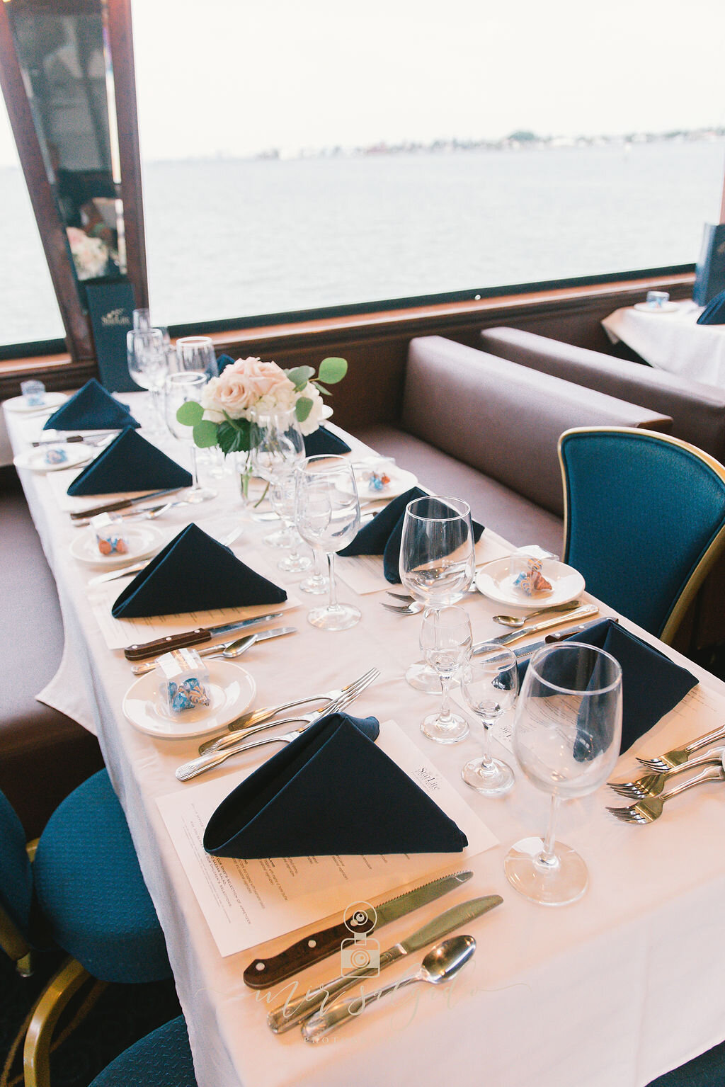 yacht-wedding-reception, cruise-wedding-reception, wedding-reception-table-design, wedding-table-ideas