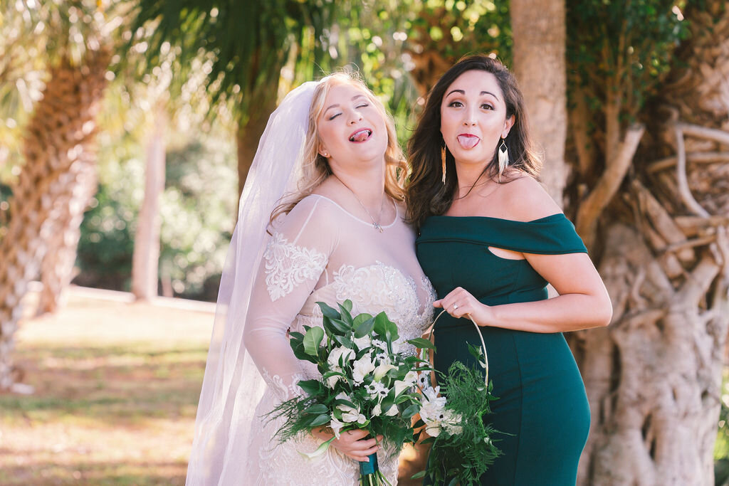 Bridesmaids-with-bride, Sarasota-wedding, Powel-Crosley-Estate-wedding