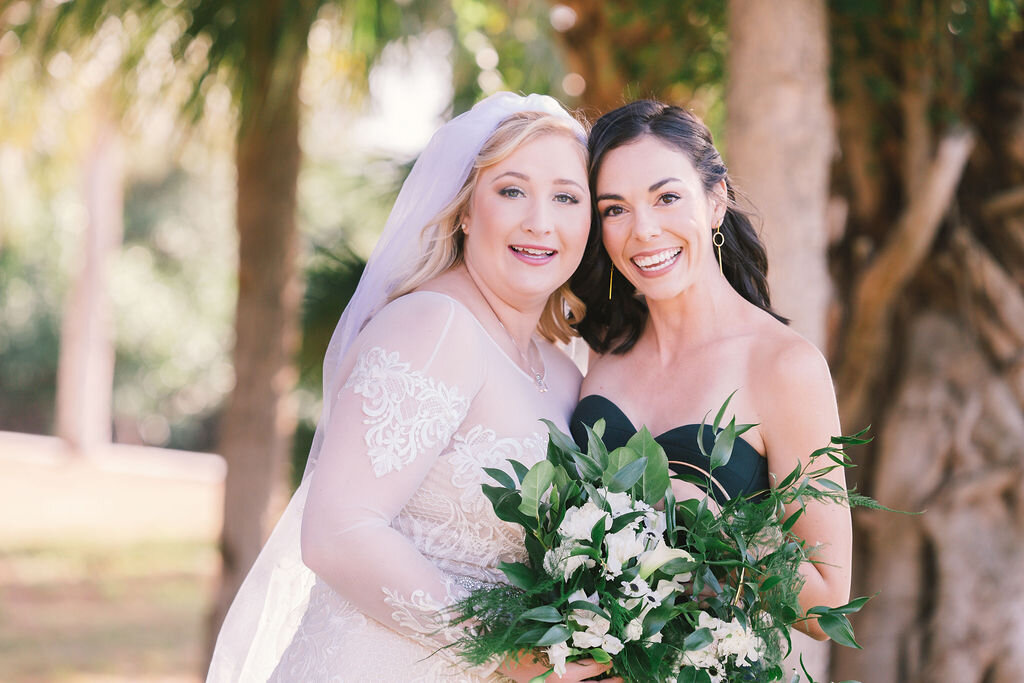 Bridesmaids-with-bride, Sarasota-wedding, Powel-Crosley-Estate-wedding